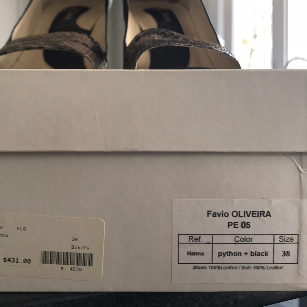 Flaviolivera Python + Black Heels Size 38 - image 8